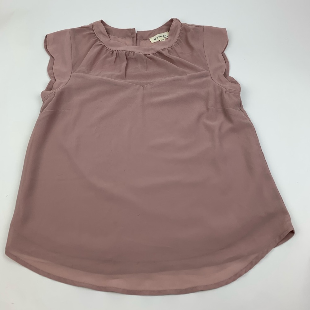 Floral Like Dress Blouse Light Pink